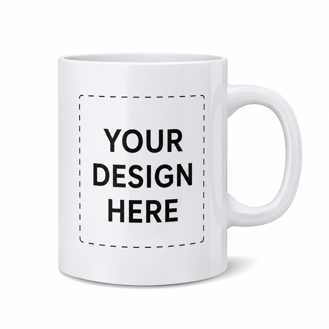 White ceramic mug customized with a customer's own design, photo, logo or artwork, professionally printed by The Cozy Press Australia.